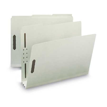 Smead Recycled Pressboard Fastener Folders, Letter Size, Gray-Green, PK25 15005